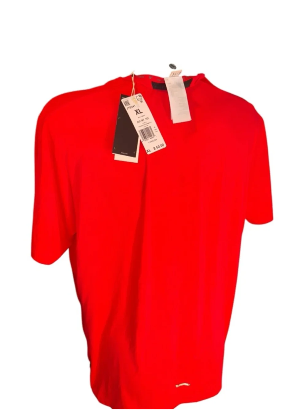 Men's Adidas Red & Black XL Short Sleeve Training Tee g47